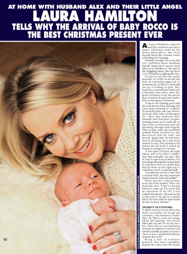 Hello magazine Laura Hamilton's new baby 04