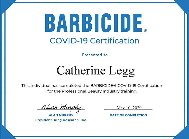 Barbicide Qualified Hair and Makeup Artist - Covid-19